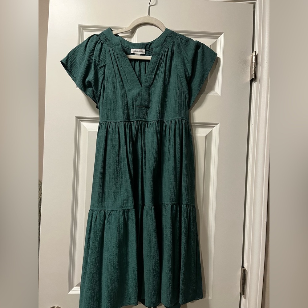 Women’s Calvin Klein Tiered Dress in Teal